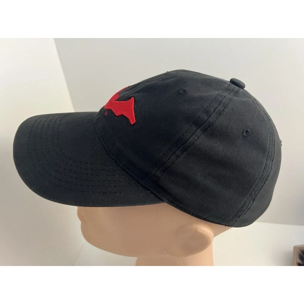 The Batman (2022) Men's Promotional Red Black Baseball Strapback Hat Cap Adjust